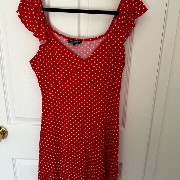 Red white dotted dress, asos, L - Picture 4 of 7